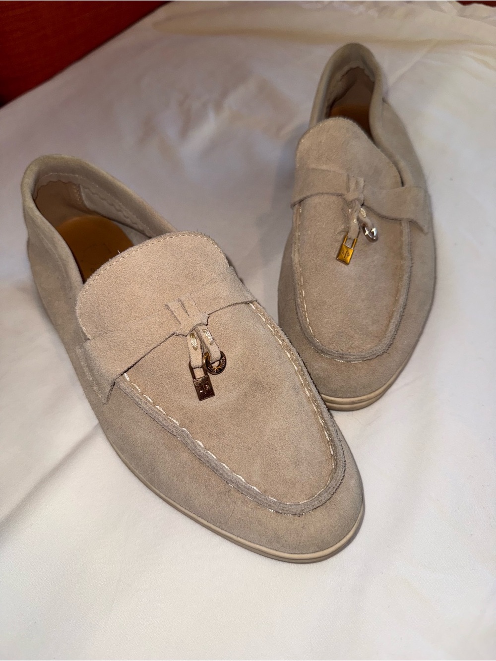 Women’s Suede Loro Piana Summer Charms Walk Loafer size 37(size 7)
